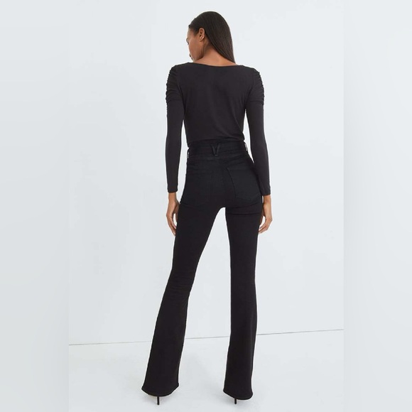 Veronica Beard Giselle Skinny Flare Jean - Onyx - Picture 3 of 12